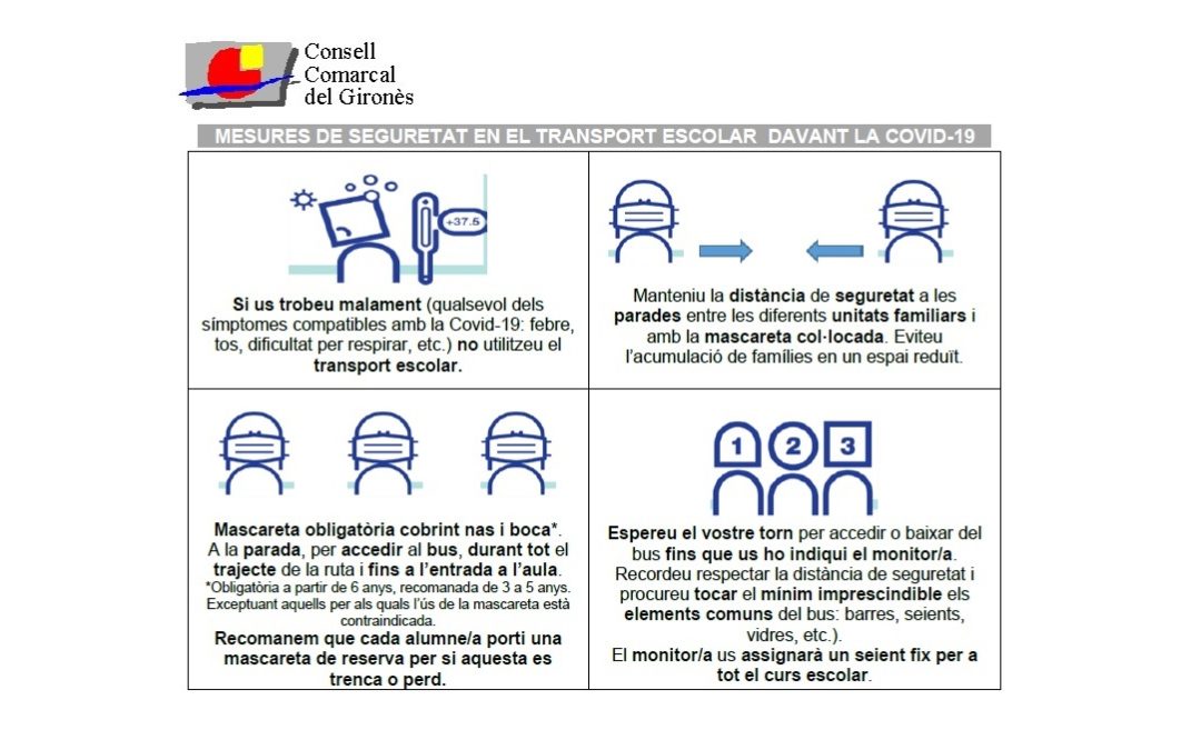 Mesures de seguretat en el Transport Escolar davant la COVID-19