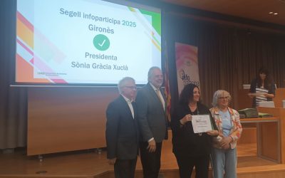El Consell Comarcal del Gironès rep el Segell Infoparticipa 2025 d’excel·lència en transparència amb una puntuació del 92%